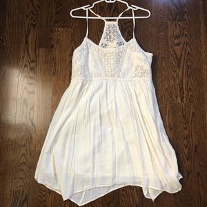 Dress with lace top